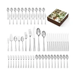 Kingstone Silverware Set 12, 65-PIECE Forged 18/10 Stainless Steel Flatwa.... Fixed Price $131.31.