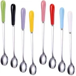 8-PCS 7.6-INCH Iced Teaspoons With Ceramic Handle Stainless Steel Set. Fixed Price $18.97.