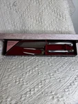 Vtg Oneida Ltd Pointe Royal Stainless Carving Set Knife And Fork Serving. Fixed Price $10.00.