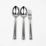 Lot Of 3 Cambridge Silver CBS124 Pattern Salad Fork Oval Soup Spoons Ss. Fixed Price $17.99.