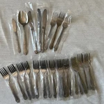 Rare Custom Craft Stainless Flatware Floral CUS2 Taiwan - Lot Of 28 Pieces. Fixed Price $59.99.