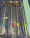 Avon Set Of 4 Stainless Steel Reusable Milkshake Spoon/ Straw 8" Nib. Fixed Price $7.98.