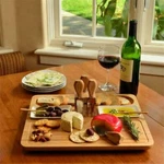Nib Picnic At Ascot Sherborne Charcuterie Bread Cheese Spreader Set Board Wood. Fixed Price $45.69.