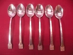 Set Of 6 Stainless Oxford Hall Basketville Teaspoons 3/4 In. GA3. Fixed Price $28.04.