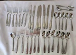 Lot Of 34 Pieces Oneida Stainless Flatware 90-192 Forks Knifes Spoons. Fixed Price $29.00.