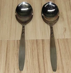 Amefa Tulip Time Set Of (2) Teaspoons Holland Stainless Flatware Silverware. Fixed Price $9.95.