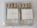 Pottery Barn Tabletop Cork Appetizer Forks Set Of 8 New Old Stock Charcuterie. Fixed Price $14.99.