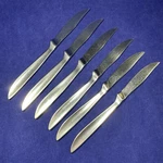 Set Of 6 Nordholm Stainless Sweden Dinner Knives Serrated Edge NOD2. Fixed Price $8.75.