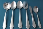 Oneida Henley Serving (6PC Set) Tablespoons Fork Ladle Stainless Cube Mark. Fixed Price $63.74.