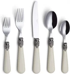 Annova Flatware 20 Set/stainless Steel Vintage Pieces, Ivory. Fixed Price $42.99.