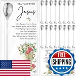 Skybooly 50 Sets Christian Party Favors Jesus Teaspoons With Prayer Cards 6.. Fixed Price $59.69.