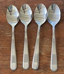Cambridge Stainless, Rosalind, Glossy Set Of 4 Soup Spoons 7-7/8". Fixed Price $12.99.