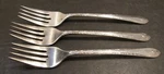 Wm Rogers & Son Silverplate Flatware Exquisite Pattern 3 Salad/dessert Forks. Fixed Price $17.99.