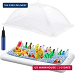 Leitee 3 Pcs Inflatable Serving Bar Kit Includes Salad Buffet Tray With Drain Pl. Fixed Price $31.23.