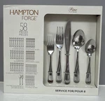 Hampton Forge Swirl 58-PIECE Flatware Set Brand New In Box. Fixed Price $45.00.