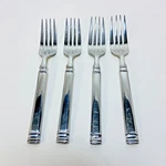 Set Of 4 Wallace WAS205 Stainless Glossy 7.25" Dinner Forks Flatware Silverware. Fixed Price $31.49.