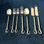 Gourmet Settings Twist Of 7 Knifes Forks Spoons Must See Rare. Fixed Price $45.00.