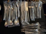20PC Towle Stainless Flatware Set Modern Curve Handle W/ Beveled Tip. Fixed Price $39.99.