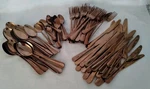 Rose Gold Stainless Steel Flatware Set Over 100 Pcs, Reataurant, Party, 12 Lbs. Fixed Price $139.95.