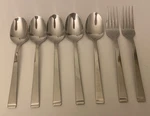Lot 7 Farberware Tahoe Stainless Steel 5 Teaspoons 2 Salad Fork Flatware. Fixed Price $27.99.