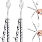 Flutesan 2 Pcs Butterfly Fork And Spoon Set, Tactical Folding St. Fixed Price $21.95.