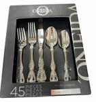 Oneida Michelangelo 45 Piece Fine Stainless Steel Flatware Set Service For 8. Fixed Price $279.99.