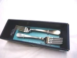 Gourmet Basics By Mikasa Satin Symmetry 10-PIECES Dinner Forks. Fixed Price $39.99.