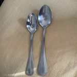 Towle Beaded Antique Stainless Steel Soup And Teaspoon Euc Germany. Fixed Price $29.00.