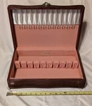 Vtg Oneida Community Silverware Flatware Wood Storage Box Chest Anti-tarnish. Fixed Price $43.95.