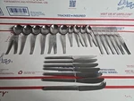 Lot Of 27-ITALY Stainless Danish Modern Design UNF339 Flatware Mcm. Fixed Price $99.95.