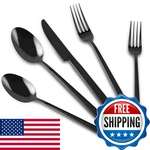 Kelenfer Stainless Steel Flatware Set Hand Forged 18/10 Silverware Mirror. Fixed Price $114.93.
