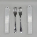 Knork Glossy Stainless Steel Heavy Solid Mcm Dinner Forks Set Of 2 Nip. Fixed Price $17.99.