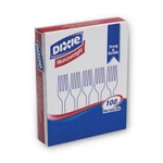 Dixie Plastic Cutlery, Heavyweight Fork, White, 100/BOX. Fixed Price $17.80.