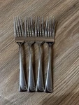 Oneida Stainless Flatware Script Dinner Forks. Fixed Price $14.99.