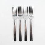 Set Of 4 Dansk DAS1 Satin Stainless Steel Salad Forks. Fixed Price $10.22.
