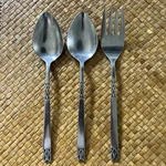 Orleans Silver Victoria Serving Set 2 Spoon 1 Fork Japan Braid Stainless Steel. Fixed Price $10.45.