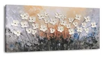 Yihui Arts Hand-painted Oil Painting On Canvas Textured White Floral Wall Art.... Fixed Price $81.93.