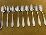 1 Serving 8 Soup Spoons Cambridge Evanston Stainless Glossy Outline Flatware -. Fixed Price $31.31.