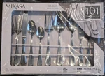 Mikasa H2097 Bravo 101 Piece Stainless Steel Flatware Service New Sealed. Fixed Price $179.99.