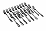 Black Dinner Forks 6 Pcs, 8 Stainless Steel Silverware Set, Lot Of 3. Fixed Price $24.00.
