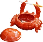 Wayuto Cute Weightlifting Crab Ashtray With Lid Pen Holder One Size, Vibrant. Fixed Price $28.16.