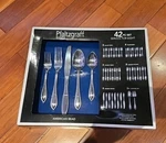 Pfaltzgraff American Bead 42-PIECE Stainless Steel Flatware Set With Serving. Fixed Price $57.99.