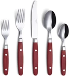 Silverware Set, Retro/rivet Colorful Stainless Steel Tableware Kitchen Flatware. Fixed Price $52.92.