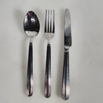 Fortessa Heavy 18/10 Stainless Metropolitan Pattern Lot Of 3 Fork Knife Spoon. Fixed Price $29.95.