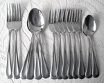 Oneida Stainless Silverware 14 Pieces Satin Sand Dune. Fixed Price $41.99.