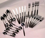 Interpur Flatware Royal Elegance Stainless Rosewood Handle Japan 29 Piece Lot. Fixed Price $77.99.