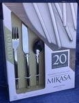 New Box Mikasa Zena 18/8 Stainless Steel 20PC. Flatware Set Service For Four. Fixed Price $89.95.