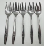 Lot 5 Amefa Holland Stainless Afs 16 Desert Forks 6" Euc. Fixed Price $16.28.