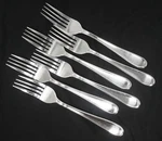 Hampton Silversmiths Stainless HSV181 Dinner Fork Set Of 6. 7 3/4" Long. Fixed Price $9.99.