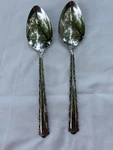 Oneida Deluxe Stainless Cherie Set Of 2 Serving Spoons Flatware Silverware. Fixed Price $14.99.